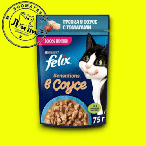 FELIX Треска в соусе с томатами 75г